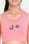 Zelocity Girls Quick Dry Slip On Sports Bra - Sun Kissed Coral — thumbnail 5